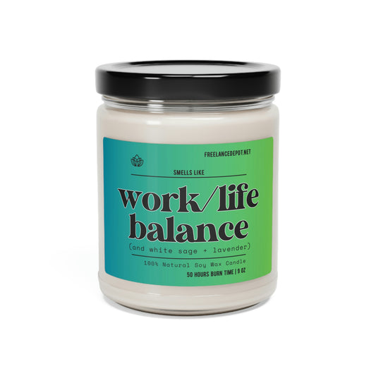 Work / Life Balance, 9oz Scented Soy Candle