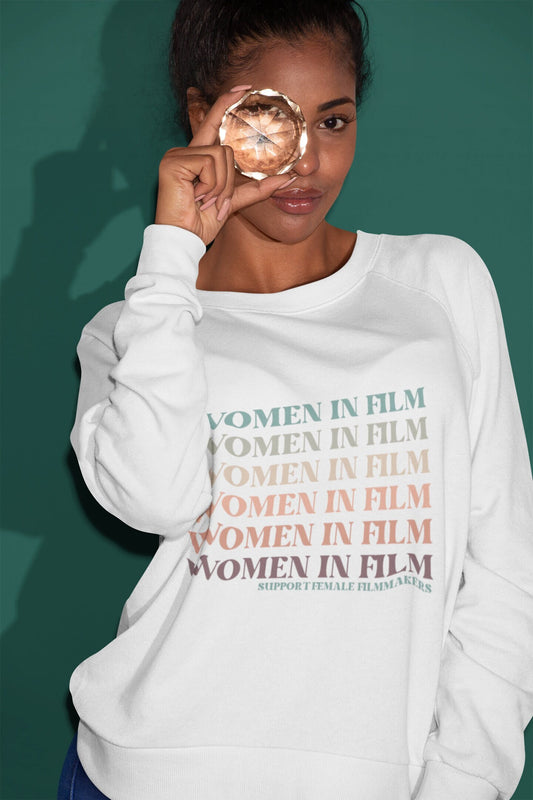 Women In Film retro style sweatshirt - film and tv industry gift for crew female filmmaker director producer